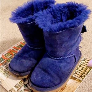 UGG Navy Blue Bailey Bow Boots